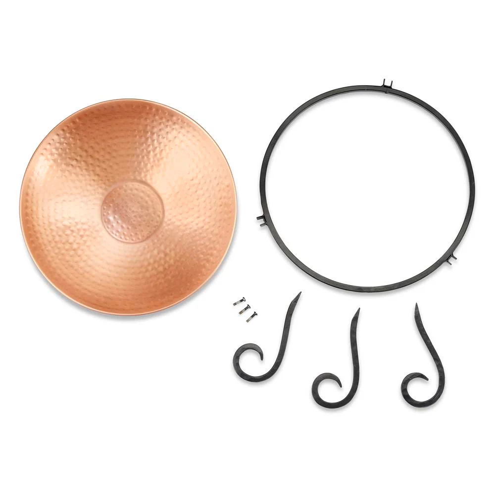 13" Freestanding Copper Bird Bath with Ground Stand - Image 7