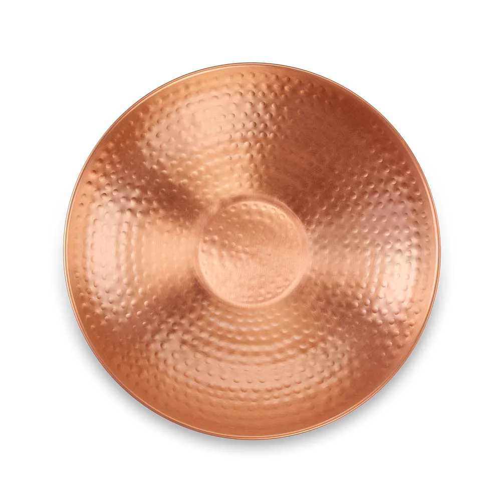 13" Freestanding Copper Bird Bath with Ground Stand - Image 8