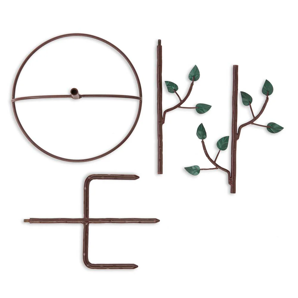 13" Pure Copper Bird Bath with Copper Birds and Decorative Garden Pole - Image 8