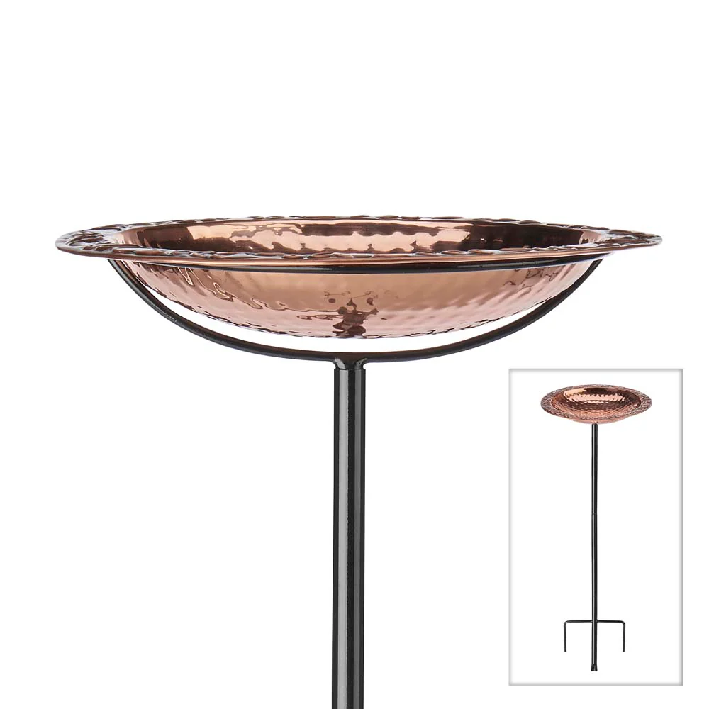 Pure Copper Bird Bath with Garden Pole - Image 3