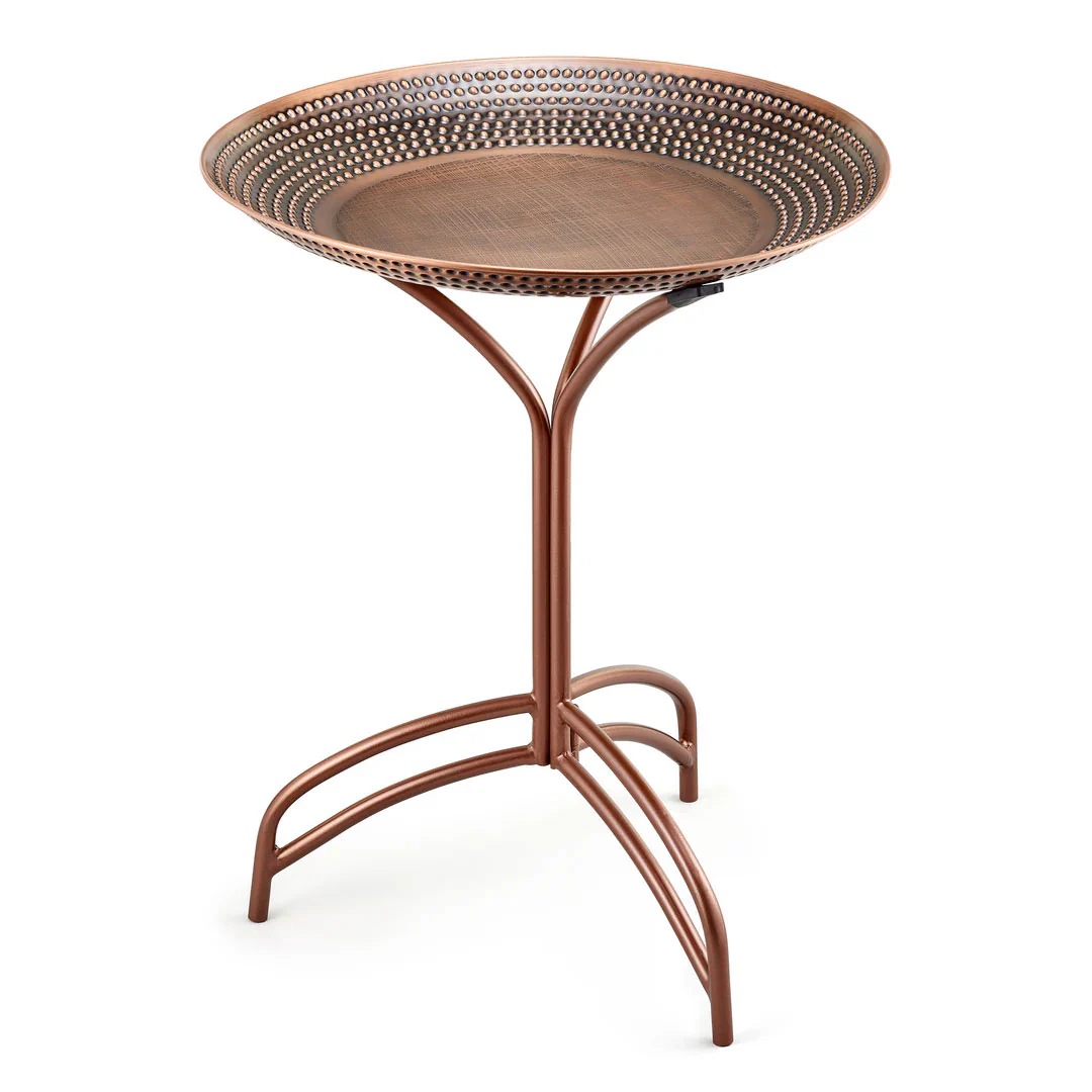 20" Copper Tranquility Bird Bath with Stand - Image 3
