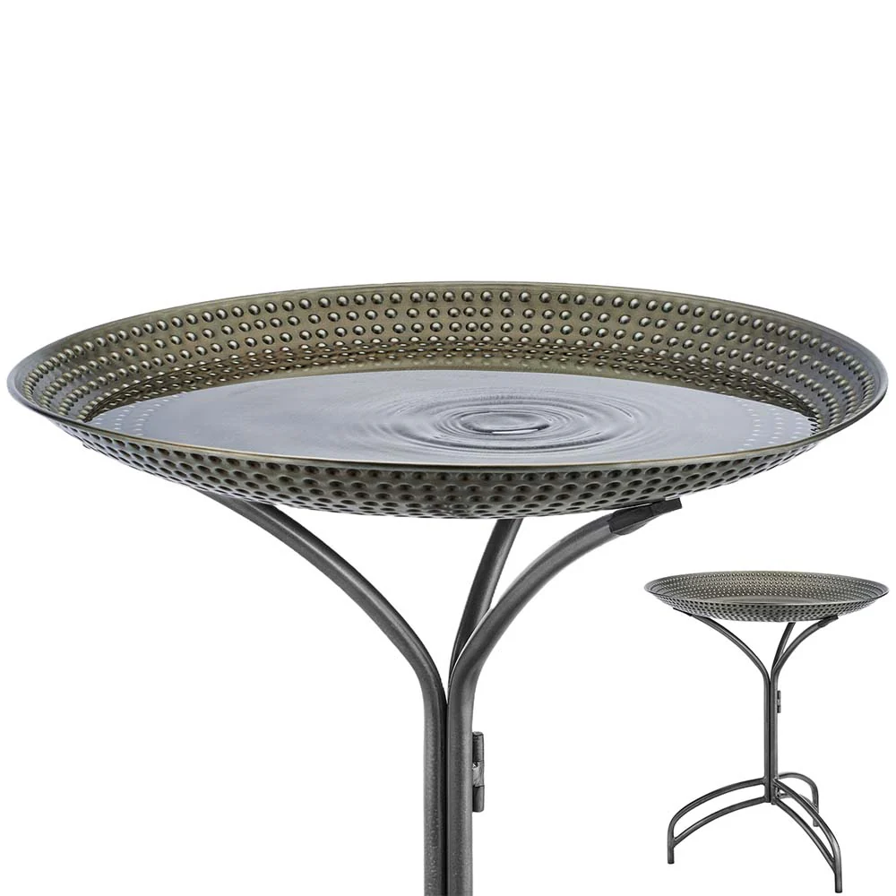 20" Copper Tranquility Bird Bath with Stand - Image 9