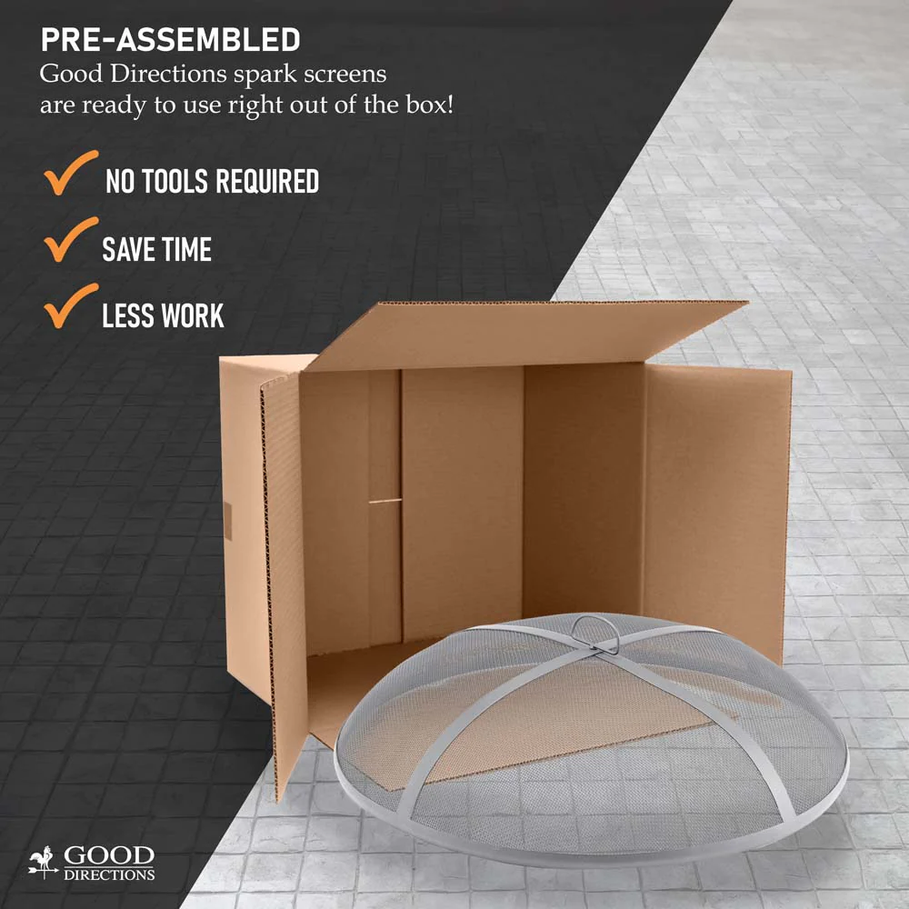 27" Heavy Duty Stainless Steel Spark Screen with Lifter - Image 5