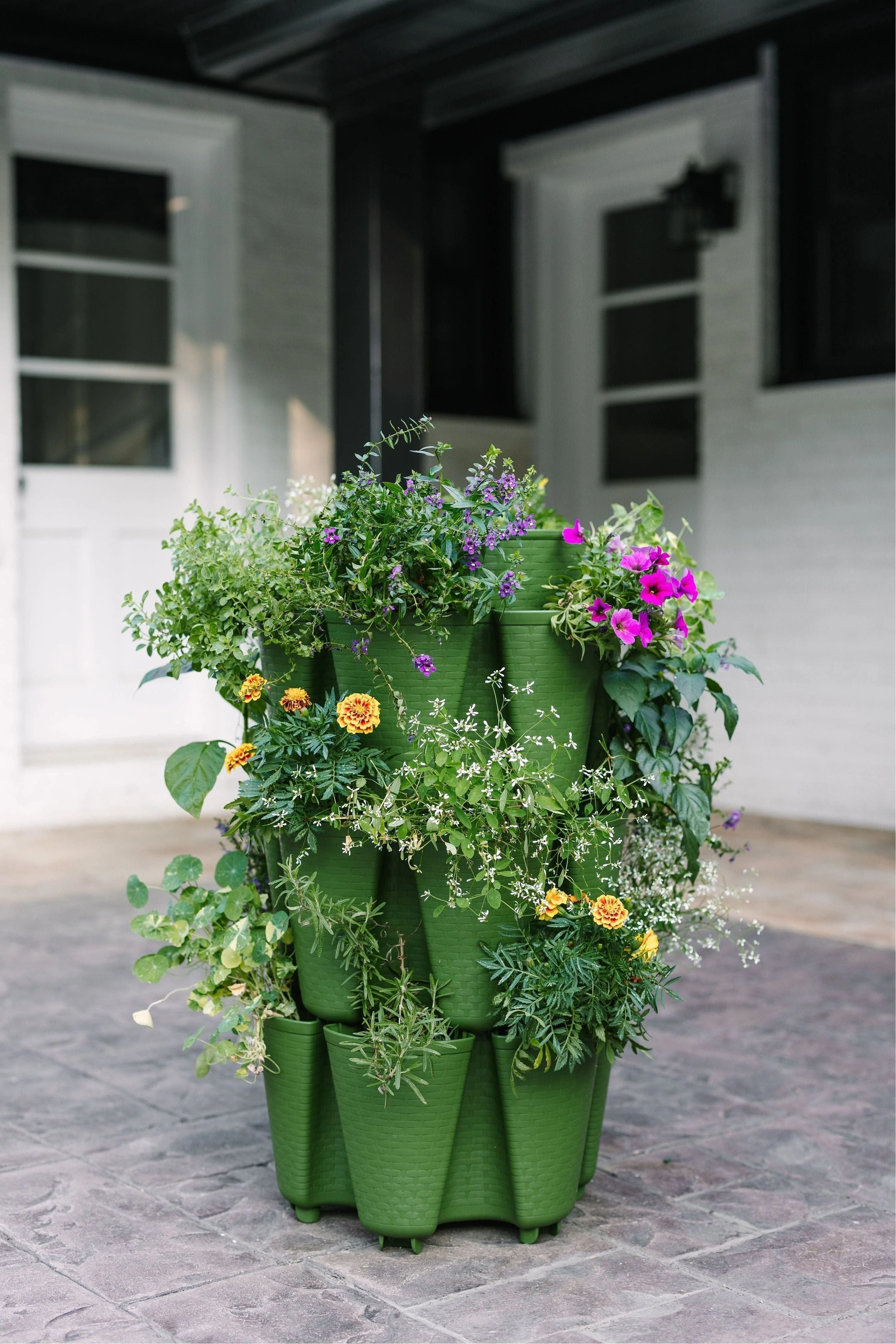 3 Tier GreenStalk Garden Original Vertical Planter - Basket Weave Texture