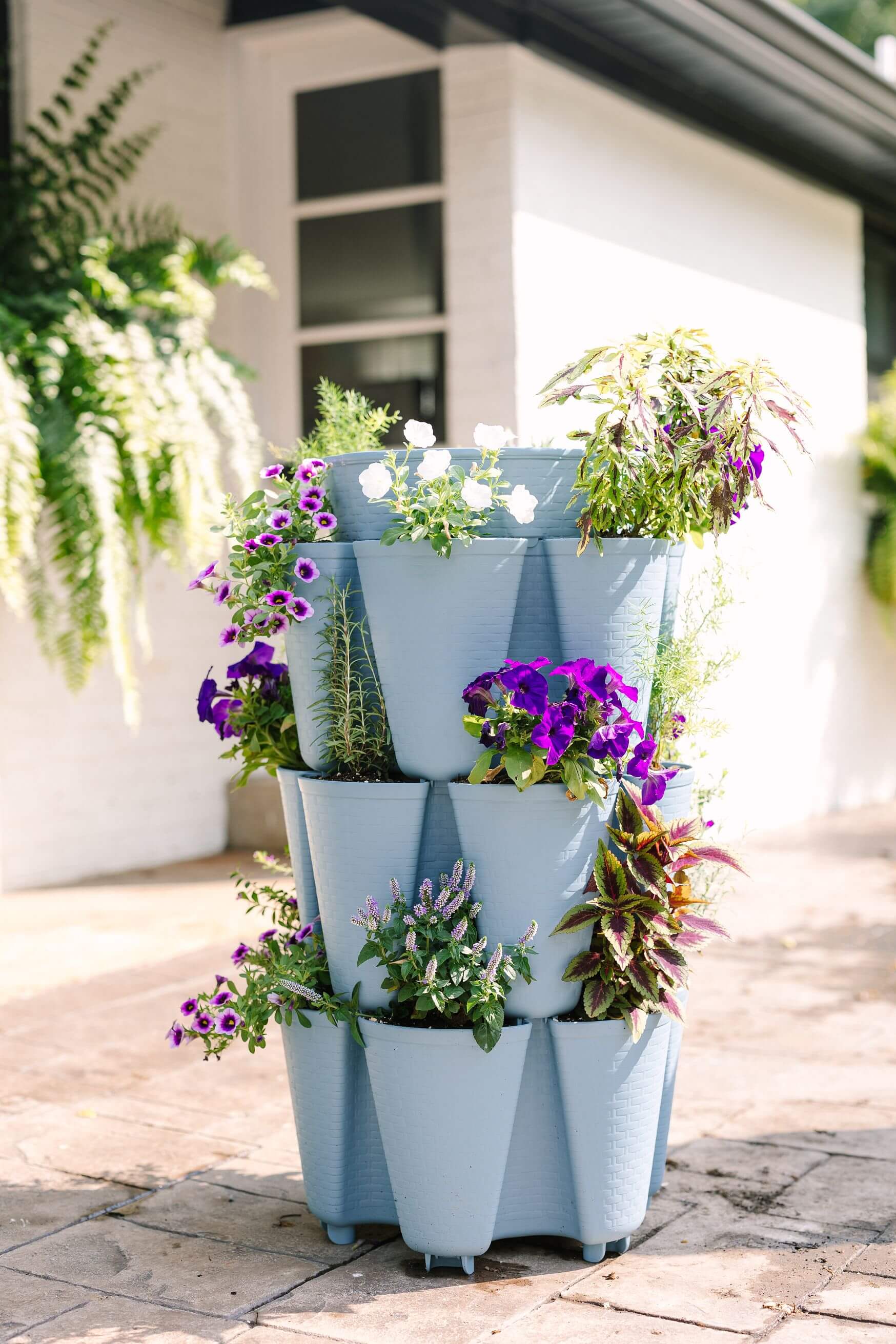 3 Tier GreenStalk Garden Original Vertical Planter - Basket Weave Texture - Image 4