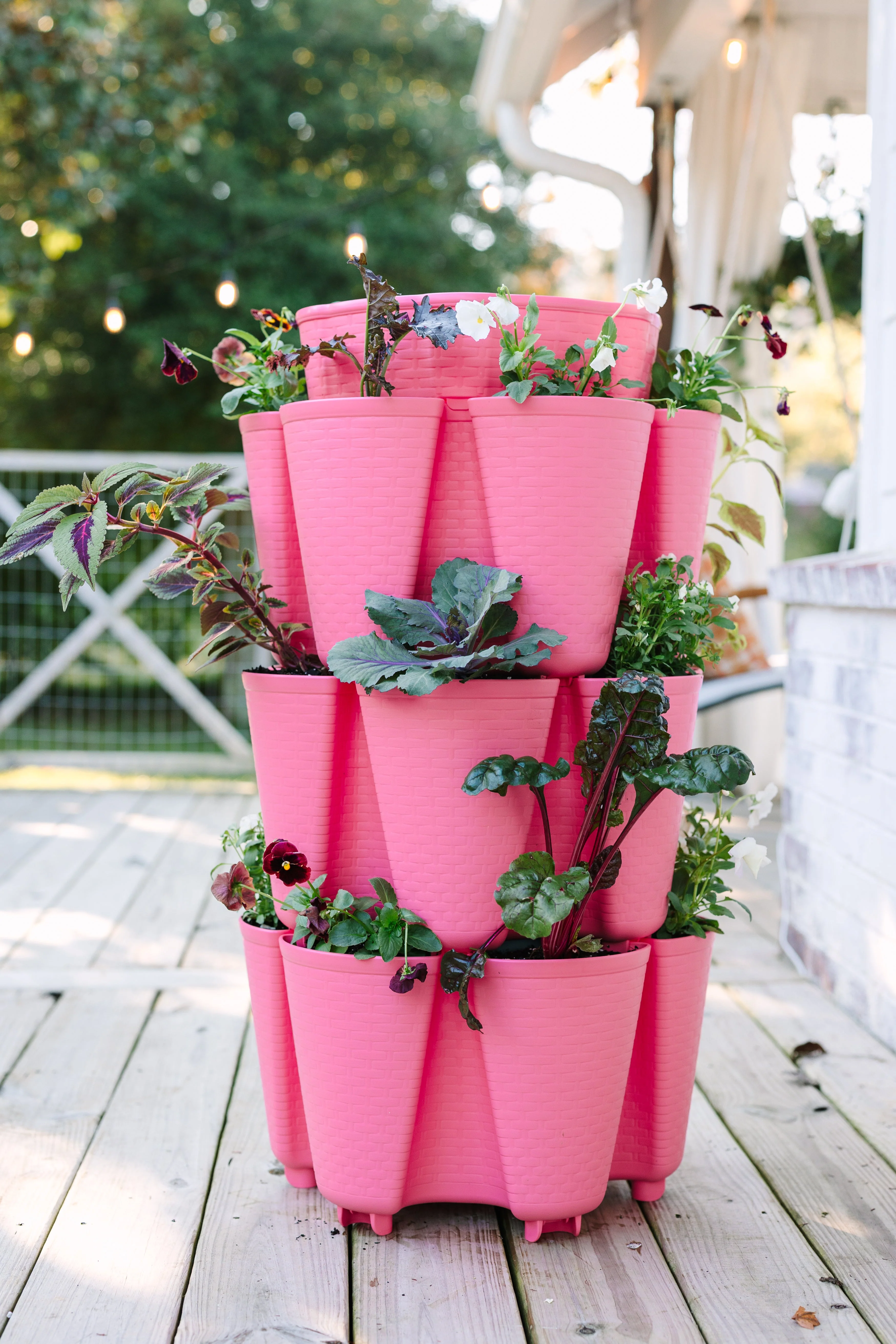 3 Tier GreenStalk Garden Original Vertical Planter - Basket Weave Texture - Image 6