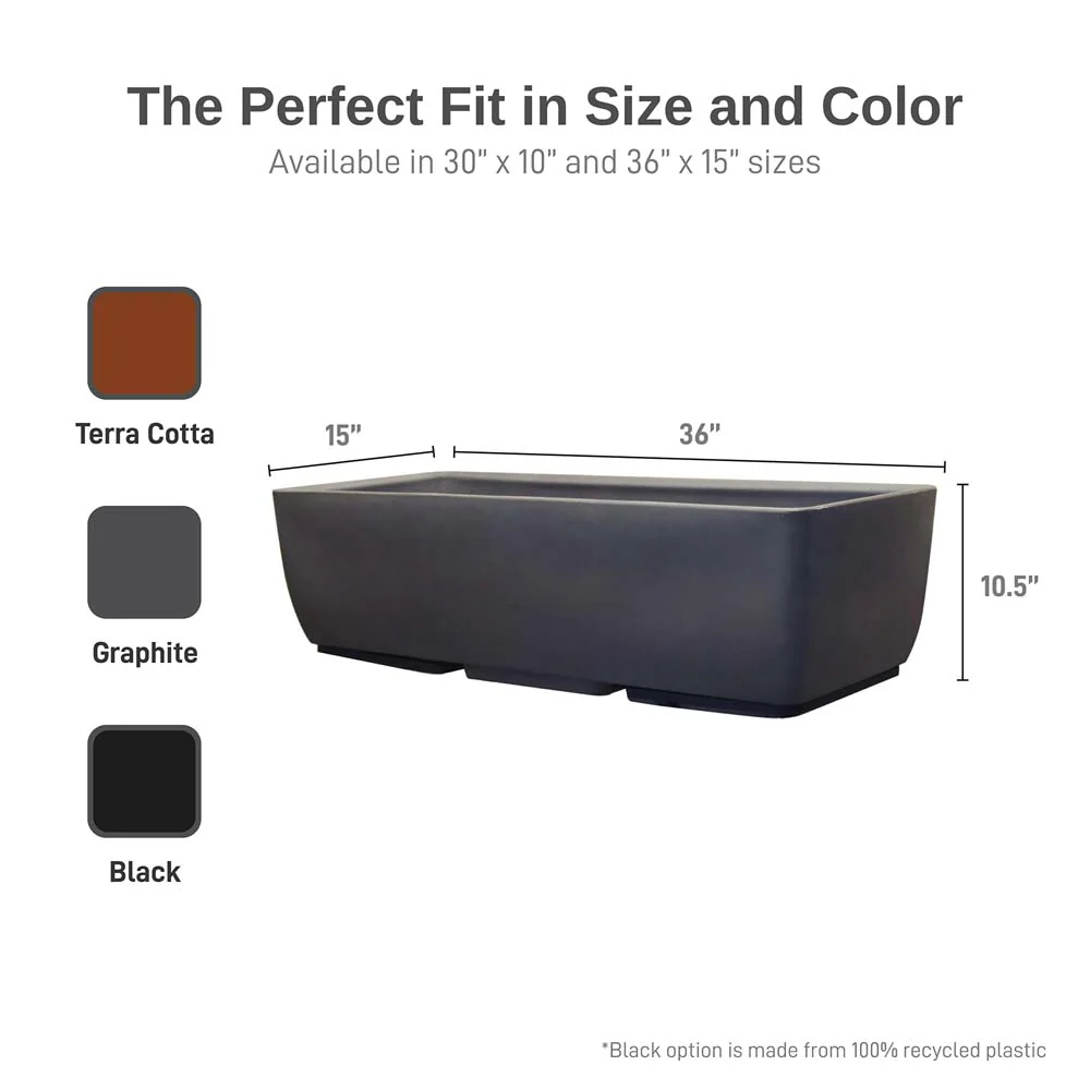 36" Rectangular Garden Planter - Image 9