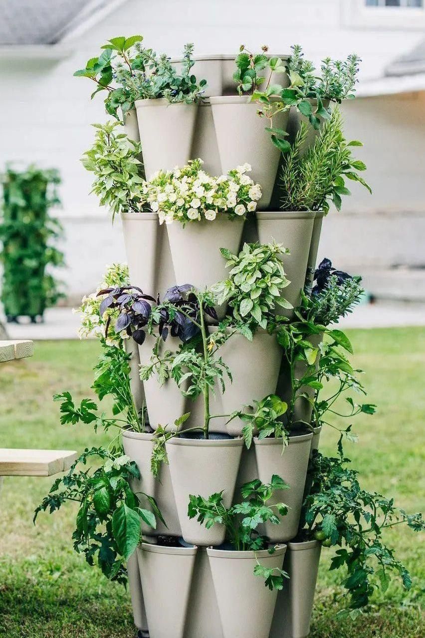 5 Tier GreenStalk Garden Original Vertical Planter - Basic Texture - Image 3