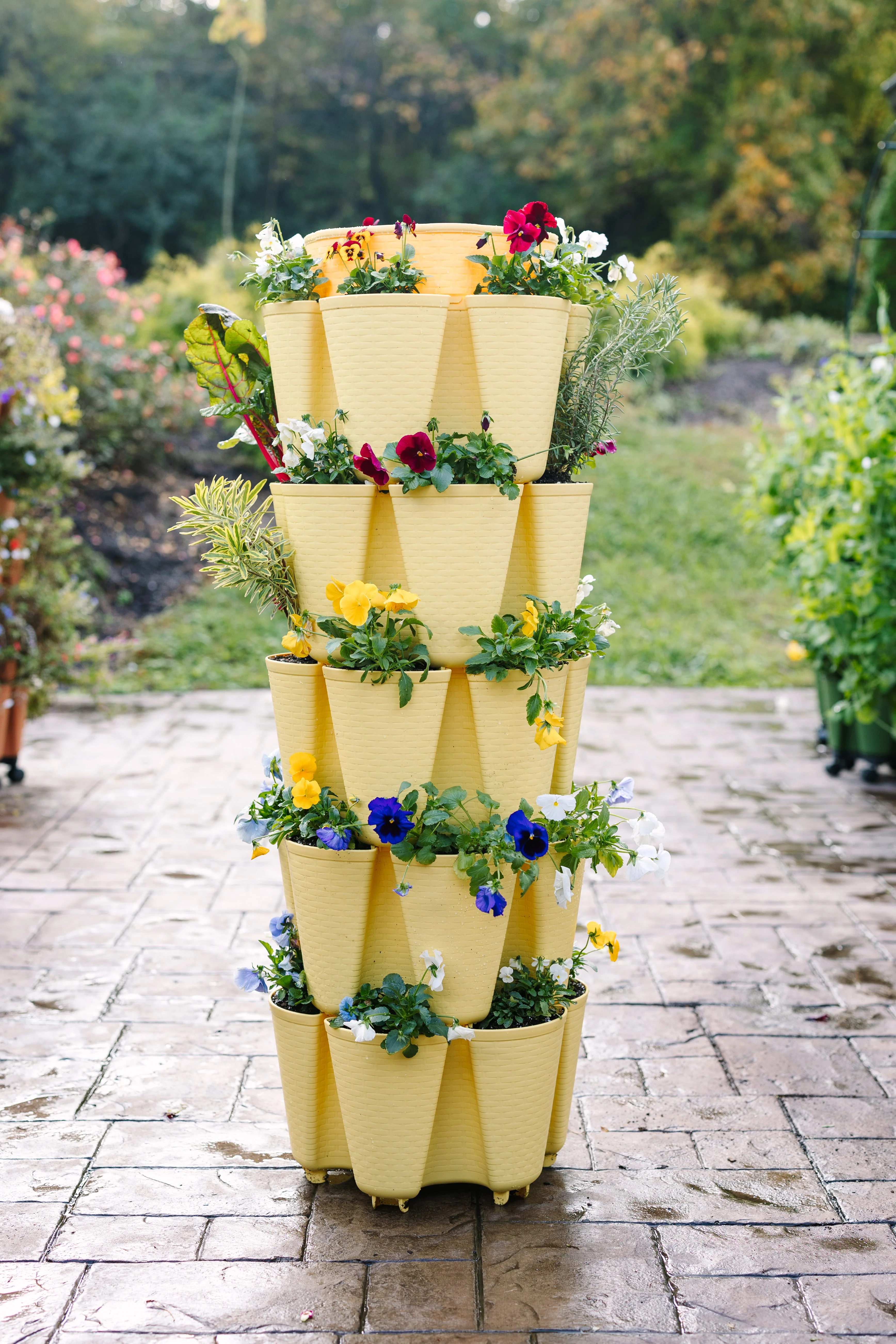 5 Tier GreenStalk Garden Original Vertical Planter - Basket Weave Texture - Image 14