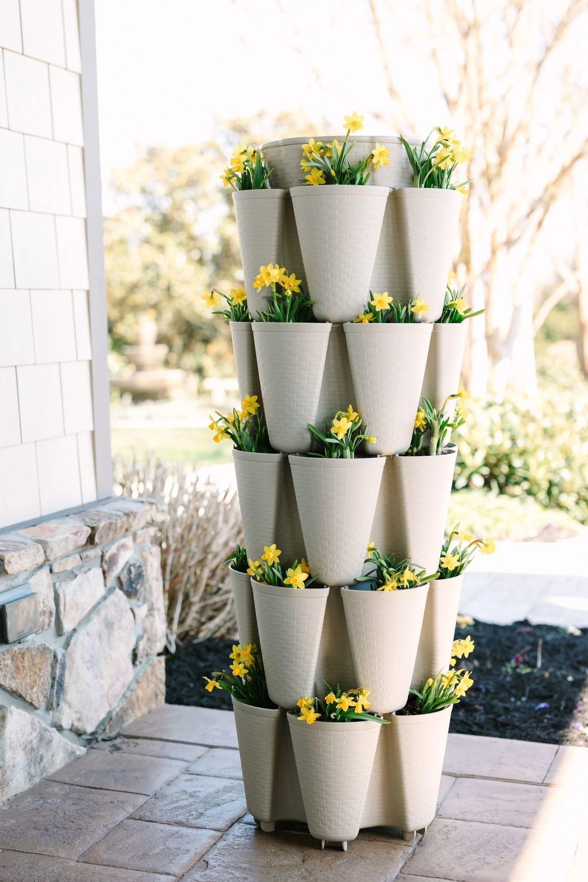 5 Tier GreenStalk Garden Original Vertical Planter - Basket Weave Texture - Image 7