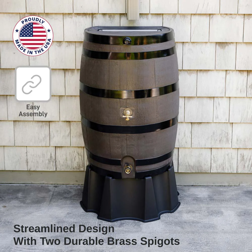 50 Gallon Dual Spigot Rain Barrel - Image 6