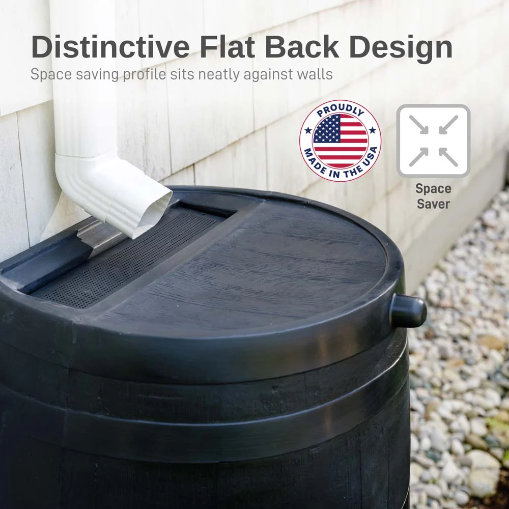 50 Gallon Eco Rain Barrel - 100% Recycled Material - Image 4