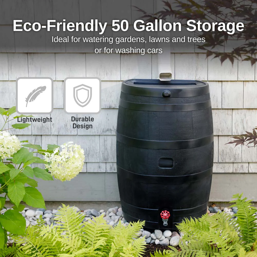 50 Gallon Eco Rain Barrel - 100% Recycled Material - Image 7