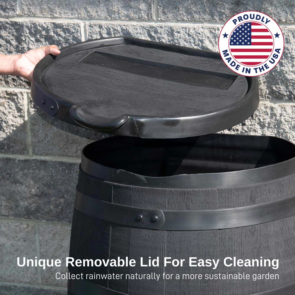 55 Gallon Premium Eco Flat Back Rain Barrel - Image 8