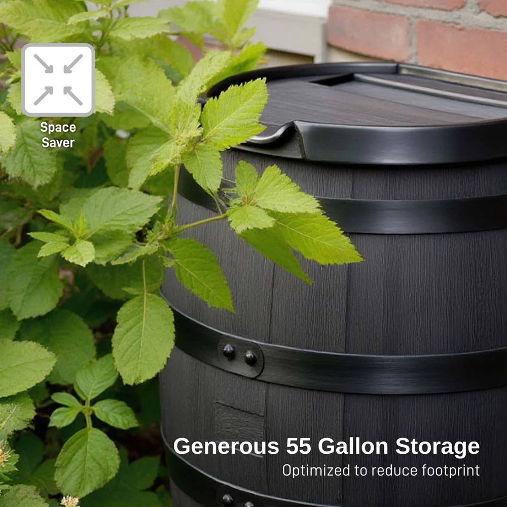 55 Gallon Premium Eco Flat Back Rain Barrel - Image 9