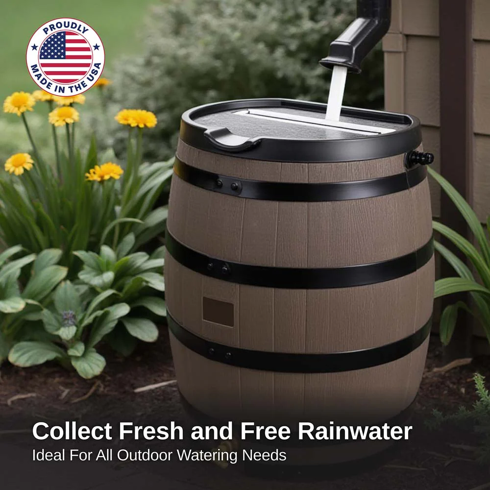 55 Gallon Premium Flat Back Rain Barrel - Image 7