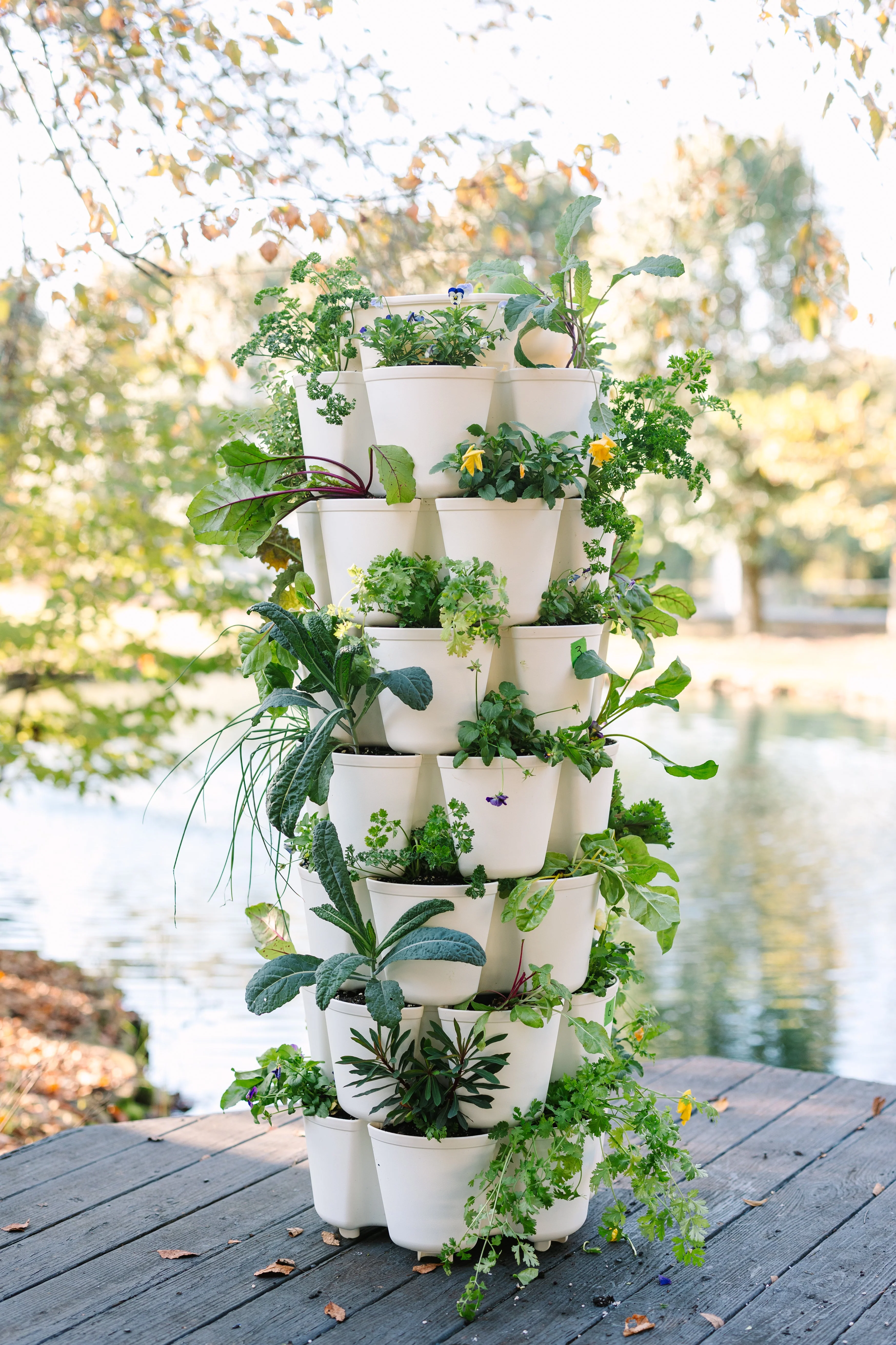 7 Tier GreenStalk Garden Leaf Vertical Planter - Basic Texture - Image 7