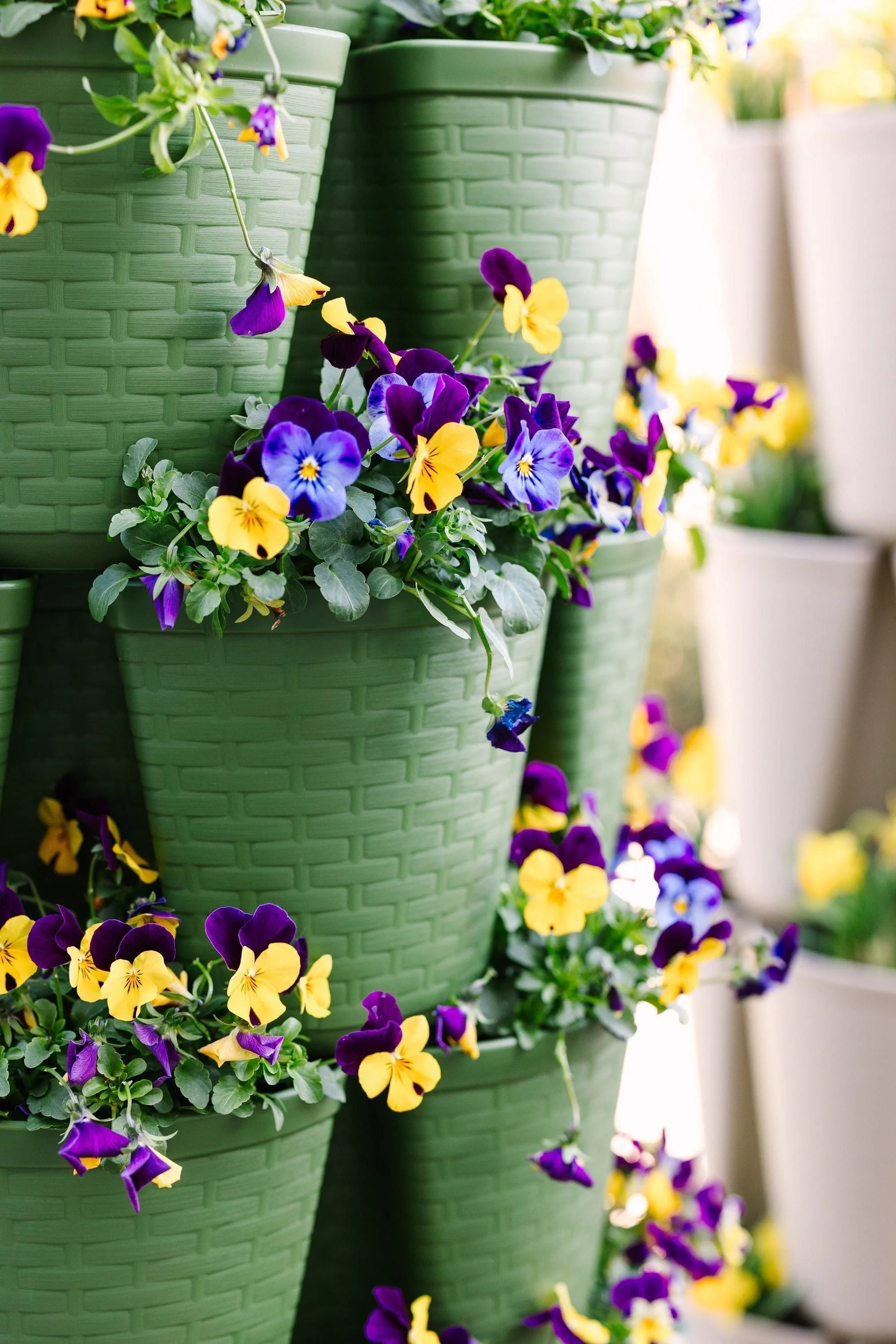7 Tier GreenStalk Garden Leaf Vertical Planter - Basket Weave Texture - Image 3
