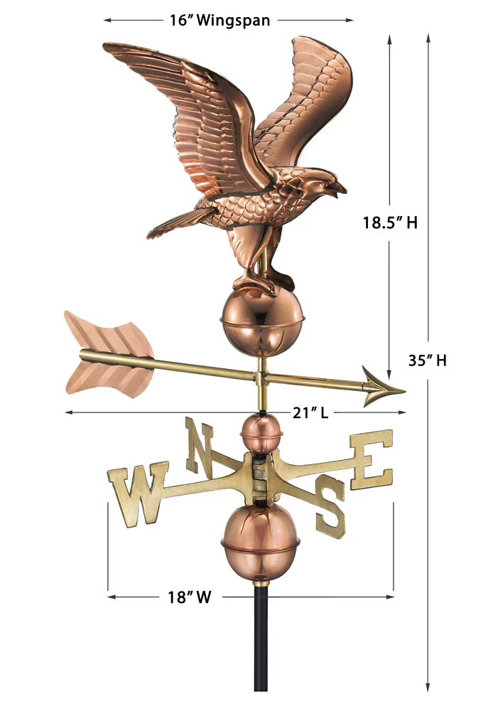 American Eagle Weathervane - Pure Copper - Image 2
