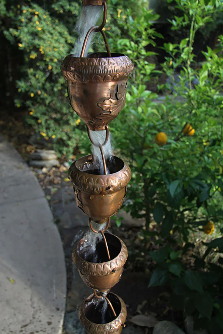 Autumn Oak Rain Chain - Image 4