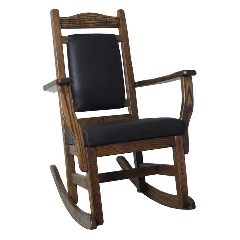 Barnwood Rocker Leather Back & Seat - Image 4