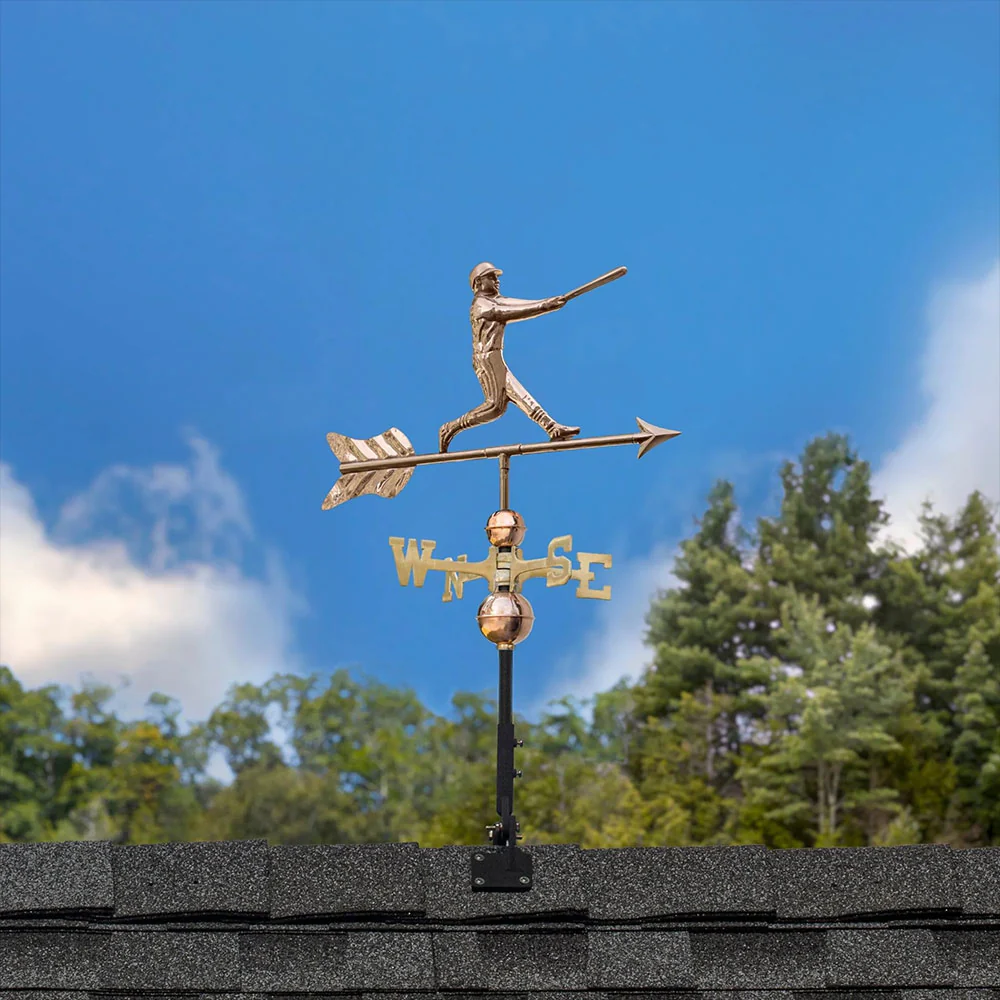 Baseball Player Copper Weathervane - Image 3