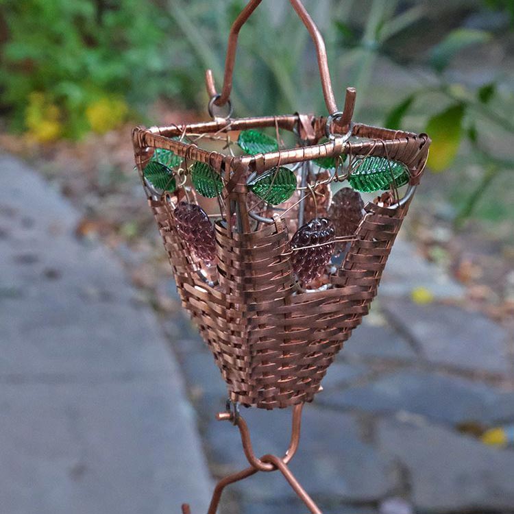 Basket & Glass Cups Rain Chain