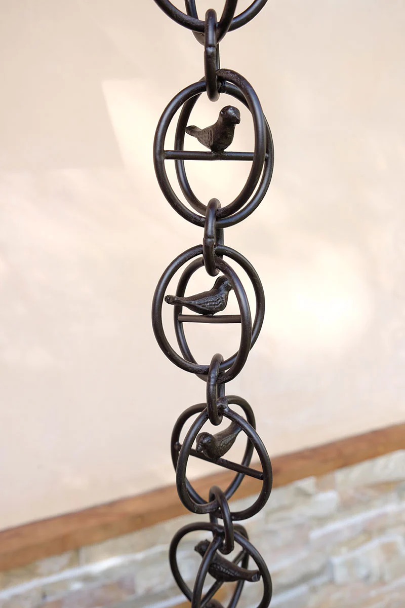 Bird in a Cage Rain Chain - Image 5