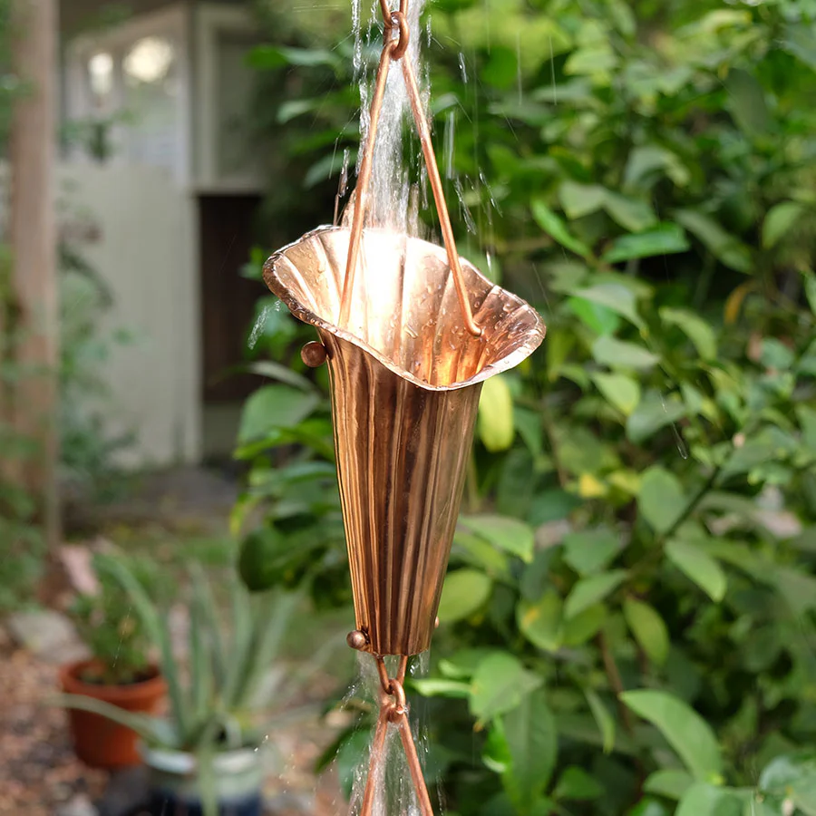 Cala Lily Cups Rain Chain