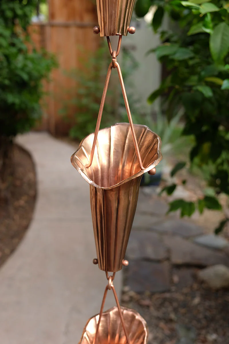 Cala Lily Cups Rain Chain - Image 2