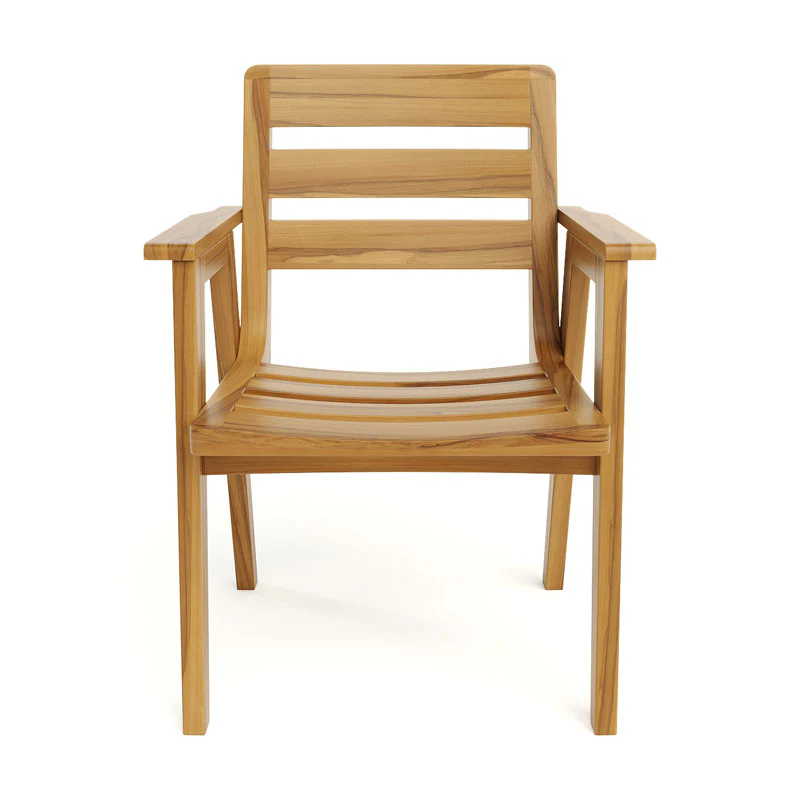 Casares Teak Dining Chair with Armrest - Image 2