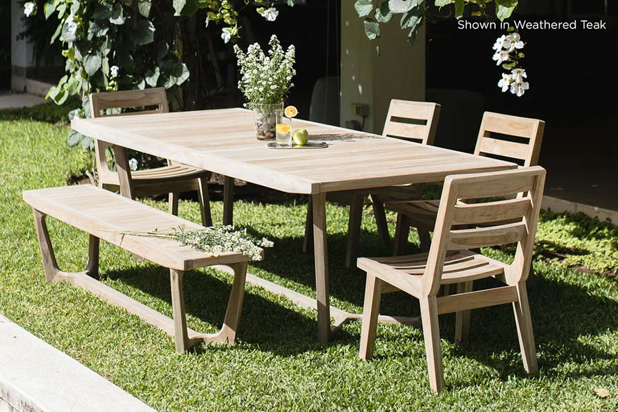 Casares Teak Dining Table with Slatted Top - Image 7