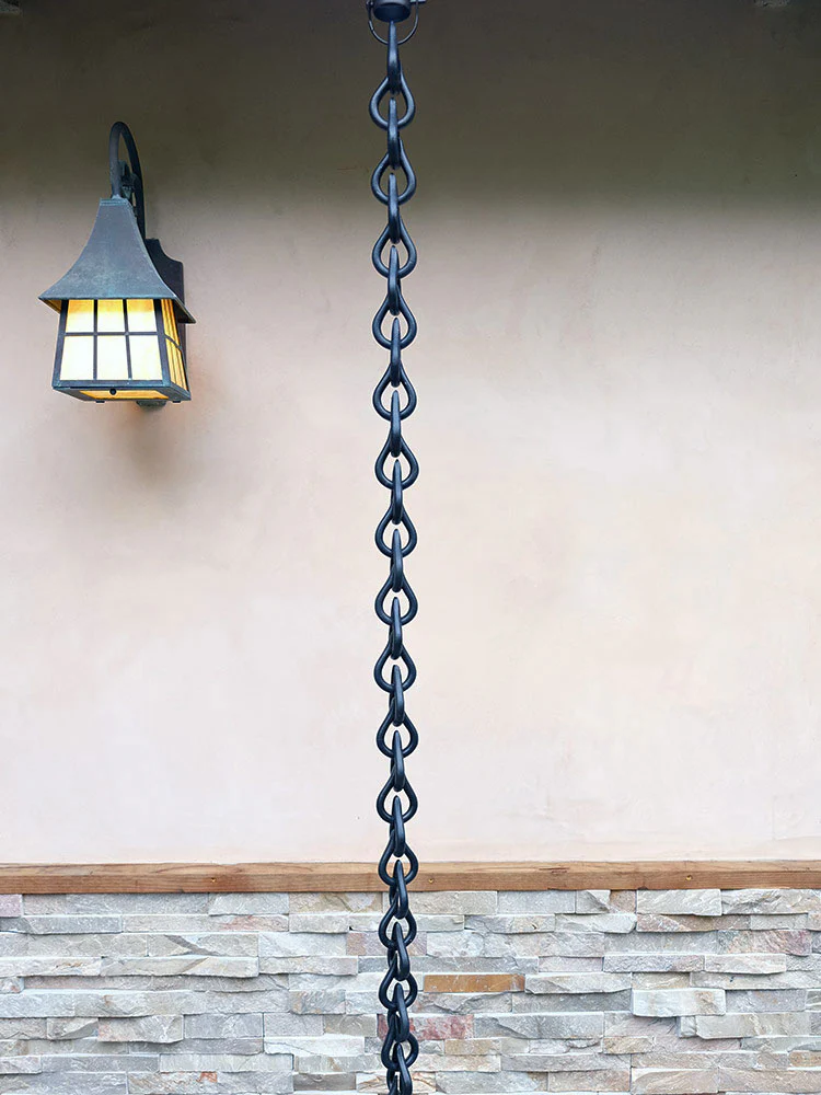 Cast Aluminum Droplet Rain Chain - Image 3