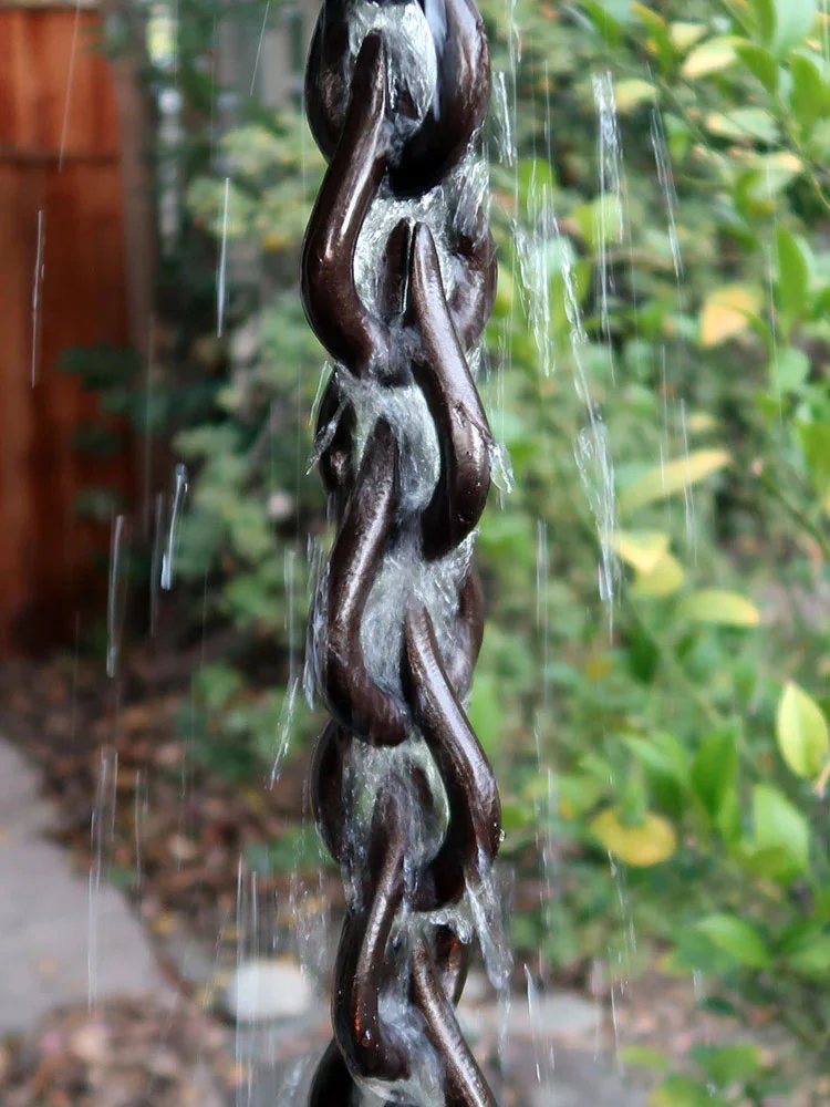 Cast Aluminum Droplet Rain Chain - Image 5