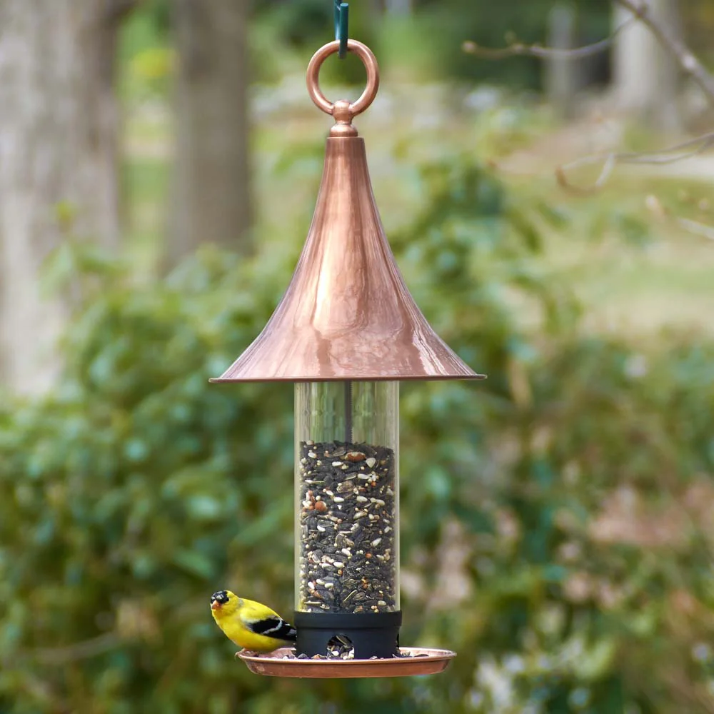 Castella Turret-Inspired Pure Copper Bird Feeder - Image 2