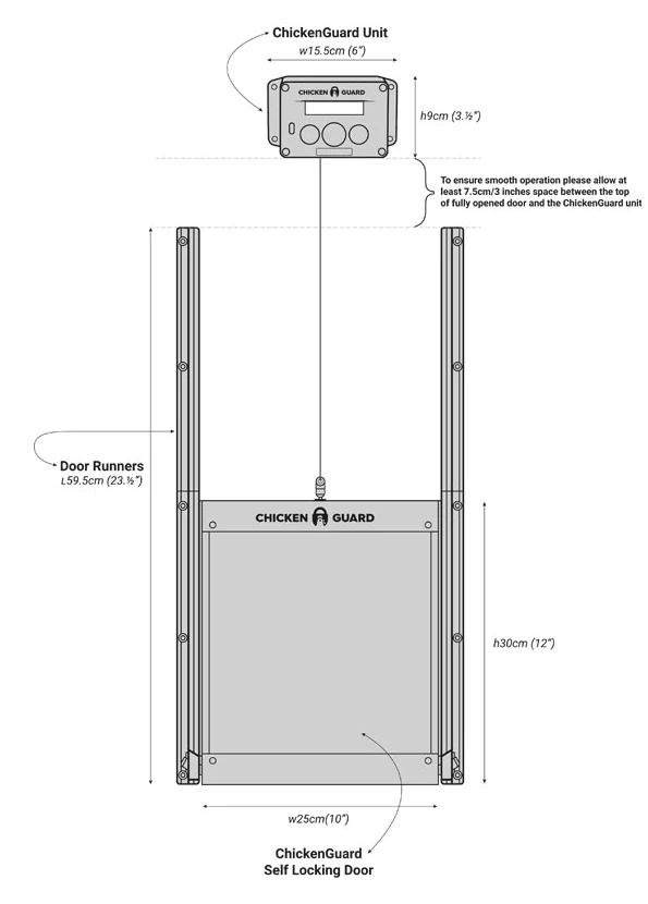 ChickenGuard Pro with Self-Locking Door Kit - Image 9