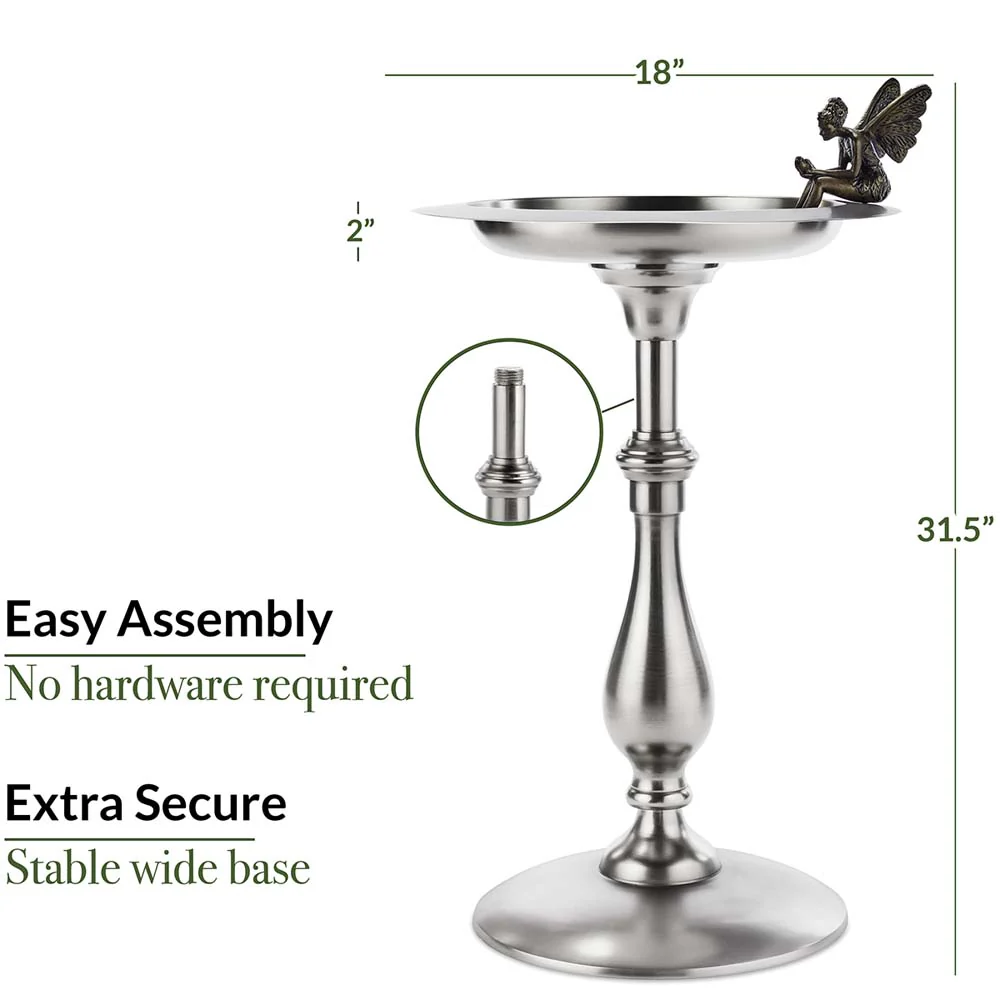 Classic Bird Bath Pedestal with Fairy - Image 6