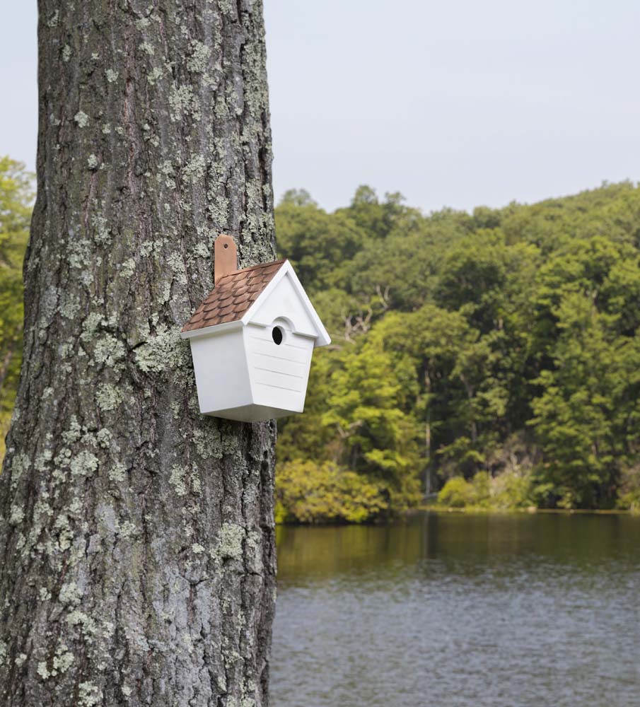 Classic Cottage Bird House - Copper Shingled Roof - Image 6