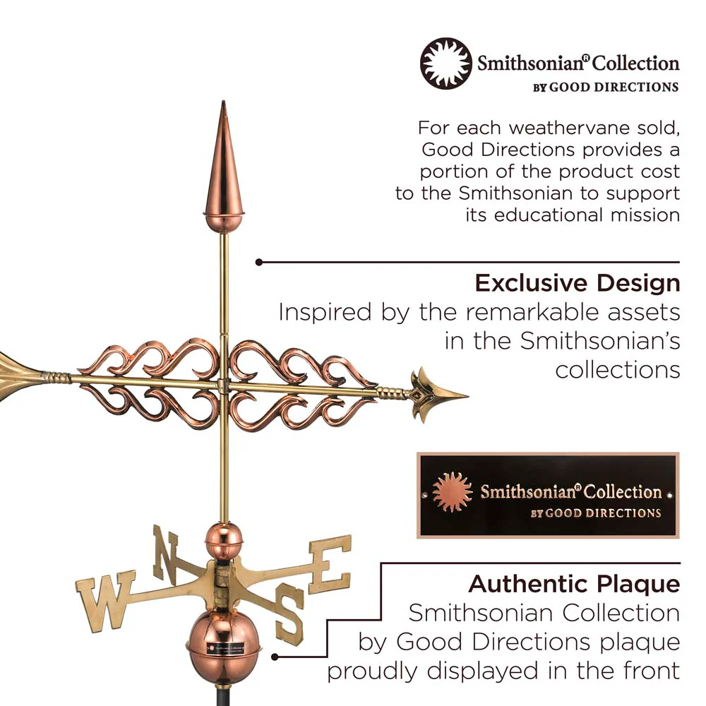 Smithsonian Arrow Weathervane - Pure Copper - Image 3