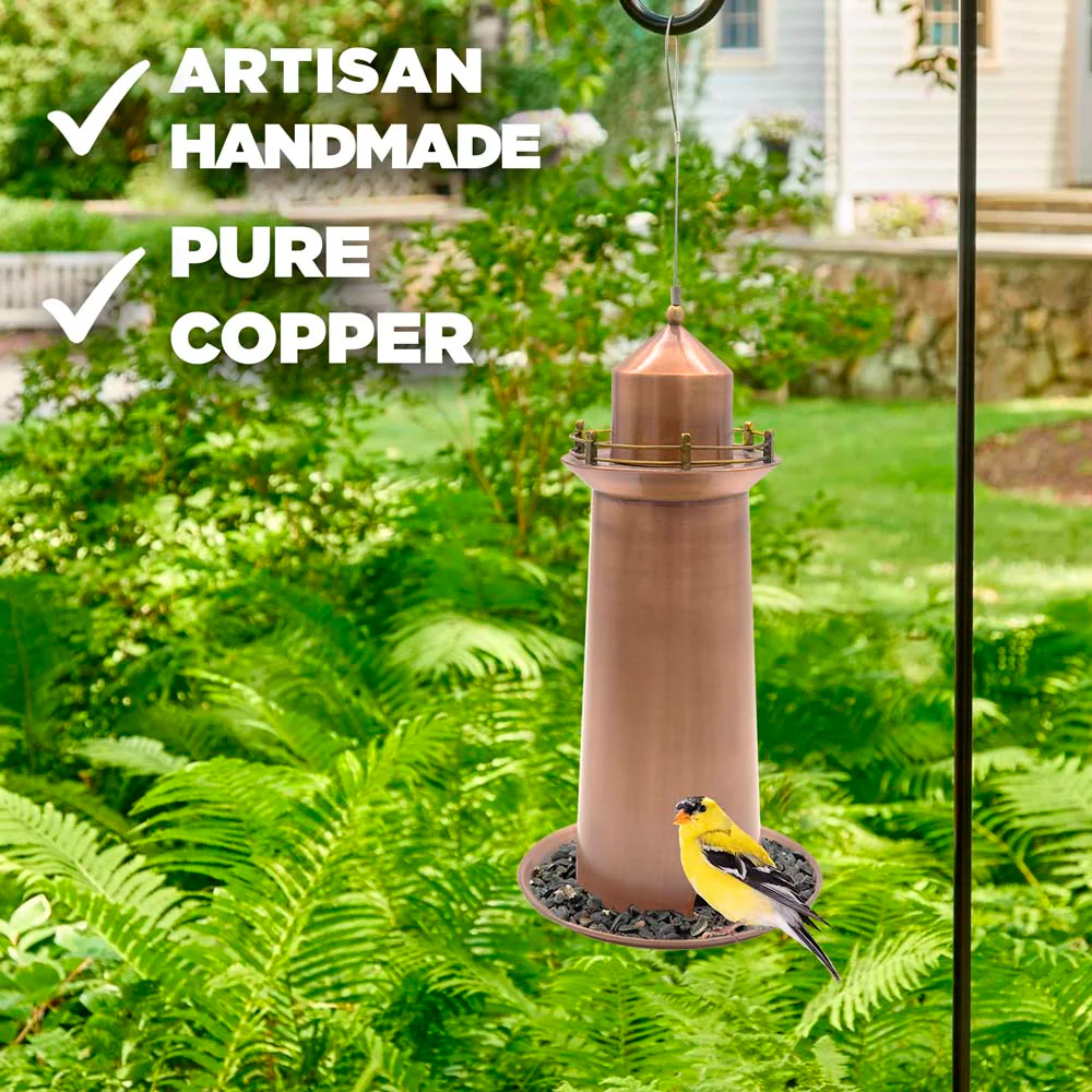 Copper Lighthouse Bird Feeder - Image 4