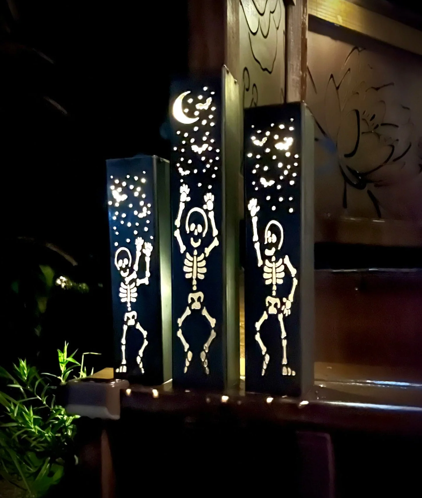 Dancing Bones Solar Tube Lights - Skeletons - Steel - Image 3