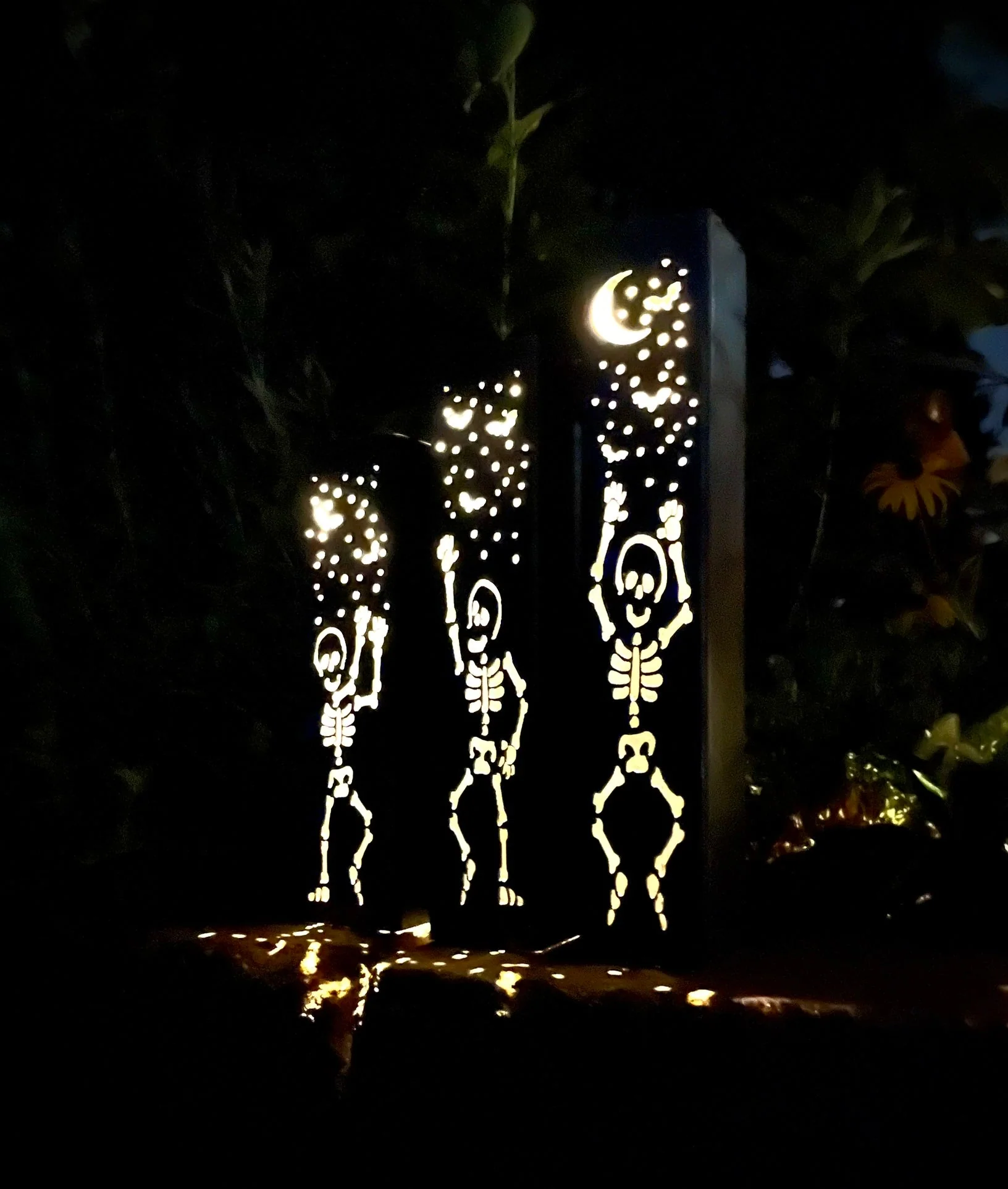 Dancing Bones Solar Tube Lights - Skeletons - Steel - Image 4