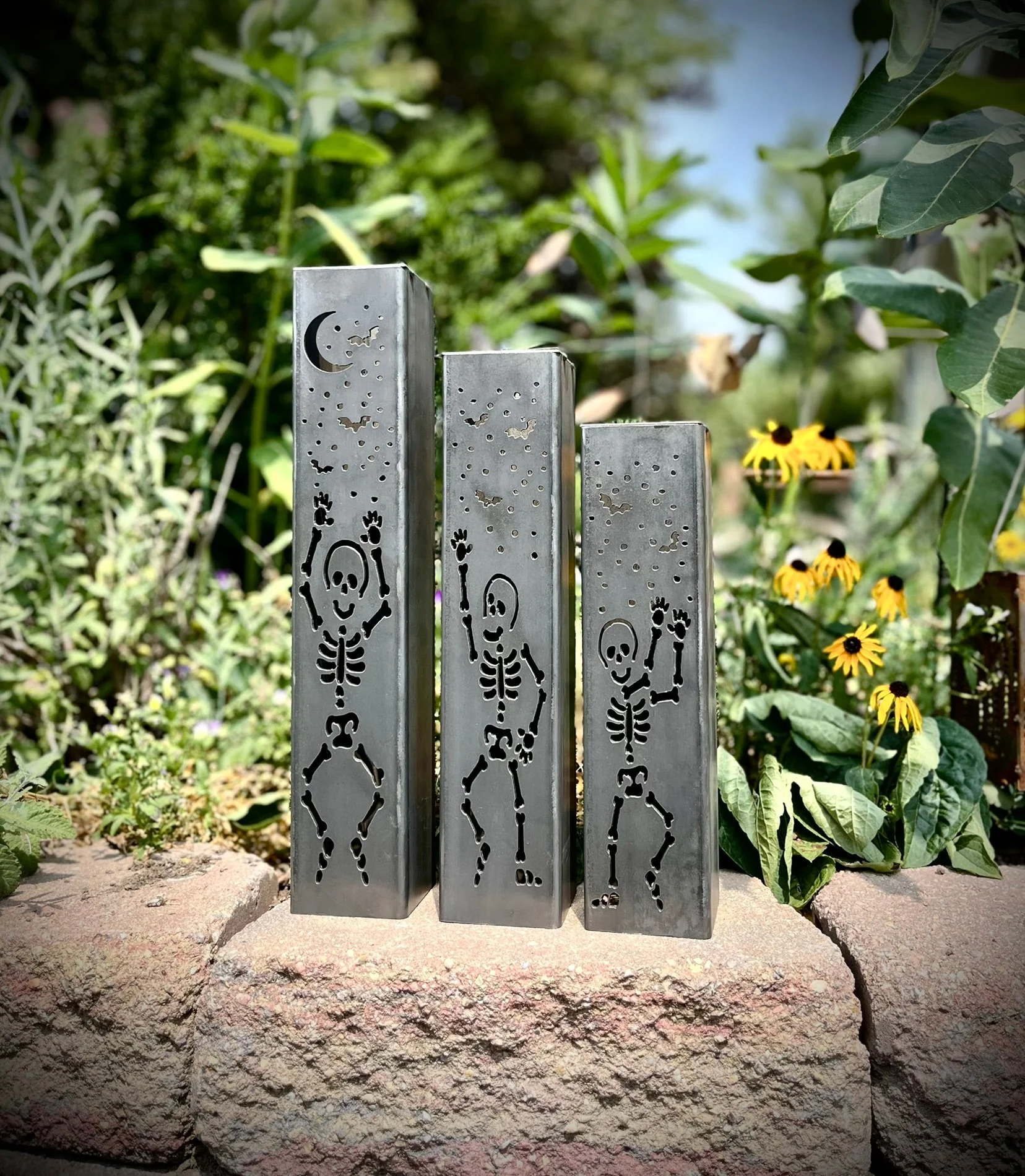 Dancing Bones Solar Tube Lights - Skeletons - Steel - Image 5
