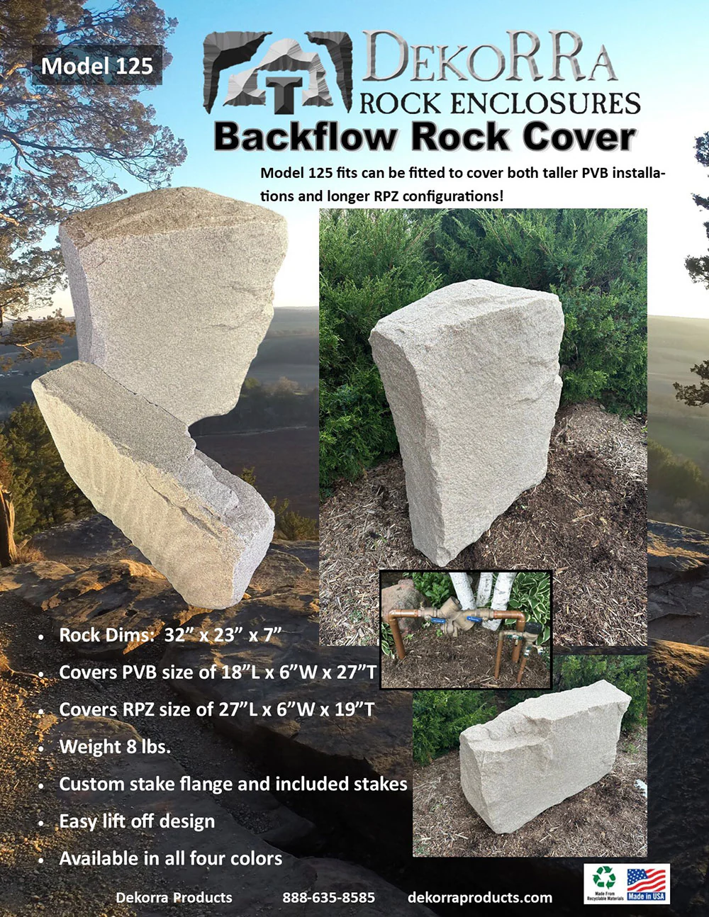 DekoRRa Long Backflow Faux Rock - Model 125 - Image 5