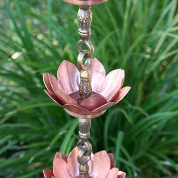 Double Lotus Rain Chain