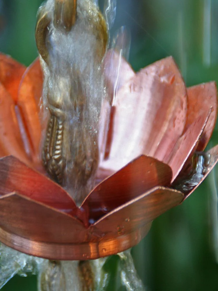 Double Lotus Rain Chain - Image 2