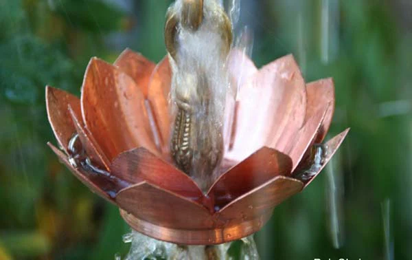 Double Lotus Rain Chain - Image 5