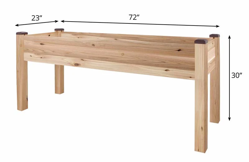 Elevated Cedar Planter (23" x 72" x 30") - Image 3