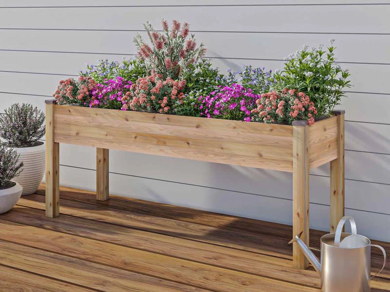 Elevated Cedar Planter (23" x 72" x 30") - Image 5