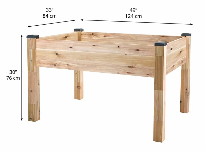 Elevated Cedar Planter (34" x 49" x 30") - Image 3